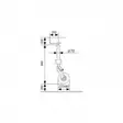 Tukipyörä 70 mm neliö, pystykuorma 900 kg - Tarvikevaraosat - 016013024 - 2
