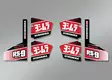 Yoshimura MUFFLER BADGE RS-9 Decal Set (6 pcs) - Moottoripyörän pakoputken osat - D417764 - 1