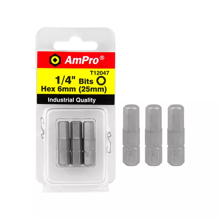 Kuusiokärkisarjat 3-os 1/4" ampro - Ruuvauskärkisarjat - LX7054 - 1