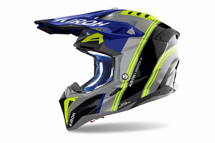 Airoh Kypärä Aviator 3 Hima Sininen Kiiltävä - Crossikypärät - D506744 - 1