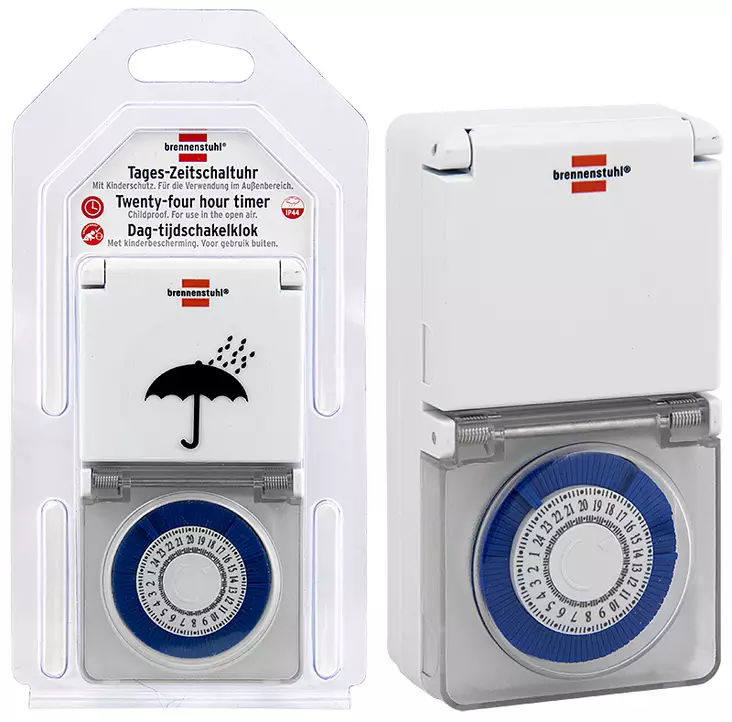 Ajastinkello 24h ip44 ulkokäyttö - Kellot, pisttokkeet ja haaroittimet - LX5854 - 1