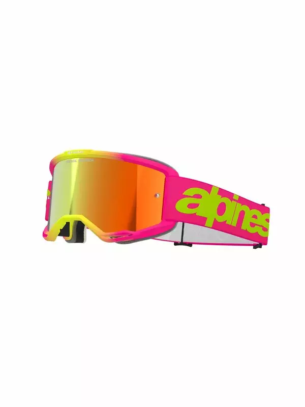 Alpinestars Ajolasit Vision 5 WORDMARK Pinkki/Fluo Keltainen Peili Punainen - Crossilasit - D500304 - 1