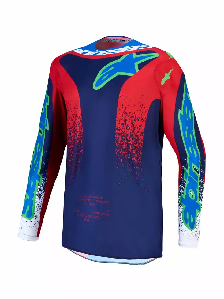 Alpinestars Paita Fluid Drag Sininen/Punainen/Valkoinen - Crossipaidat - D540984 - 1