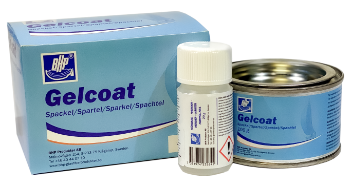 BHP Gelcoat-täyte 100g 80012 harmaa sis. kovetin - Lasikuitutarvikkeet - D138504 - 1
