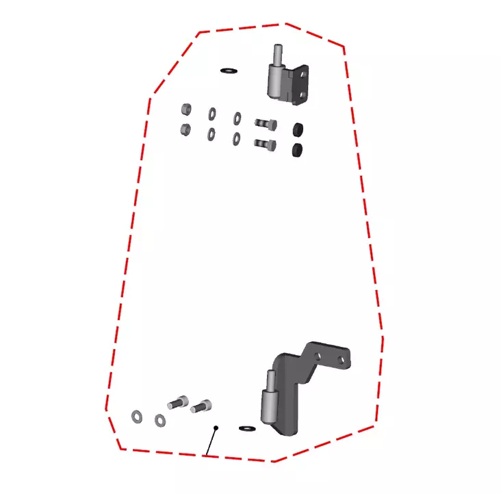 DFK Oven Saranasarja Oikea Polaris Ranger 570 Midsize 2022-> - DFK hyttien varaosat ja tarvikkeet - D528154 - 1
