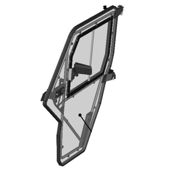 DFK Ovi kokonpano Vasen etu Can-Am Traxter Max - DFK hyttien varaosat ja tarvikkeet - D500104 - 1