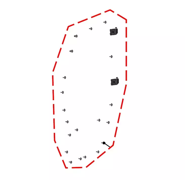 DFK Vasen Ovi Sarana- ja kiinnikesarja CFMoto Zforce 550/800 - DFK hyttien varaosat ja tarvikkeet - D523664 - 1