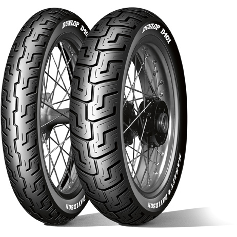 Dunlop D401 MWW 150/80B16 71H TL Re. Harley-Davidson (Medium Whitewall) - Custom-Touring  moottoripyörän renkaat - D168364 - 1