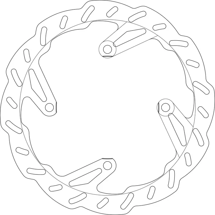 GOLDFREN jarrulevy Etu RM-Z250 07-22,RM-Z450 05-17 - Moottoripyörän jarrulevyt - D309494 - 1