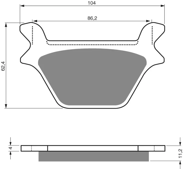GOLDFREN Jarrupalat 056 Ceramic carbon AD - Moottoripyörän jarrupalat - D227904 - 1
