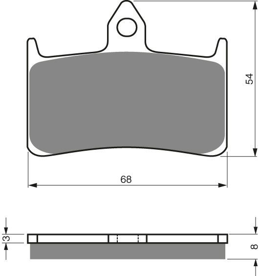 GOLDFREN Jarrupalat 069 Ceramic Carbon S3 - Moottoripyörän jarrupalat - D227914 - 1
