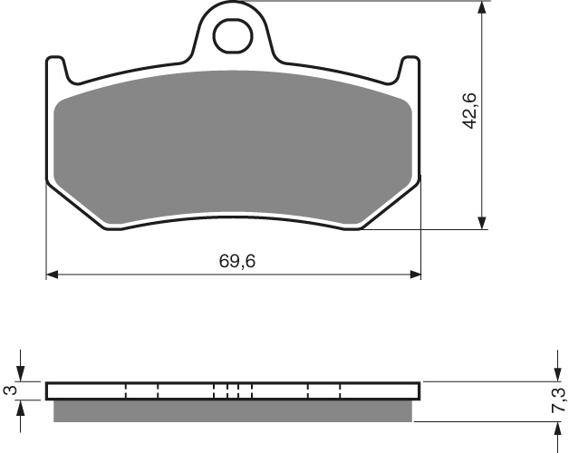 GOLDFREN Jarrupalat 235 Ceramic Carbon S3 - Moottoripyörän jarrupalat - D228014 - 1