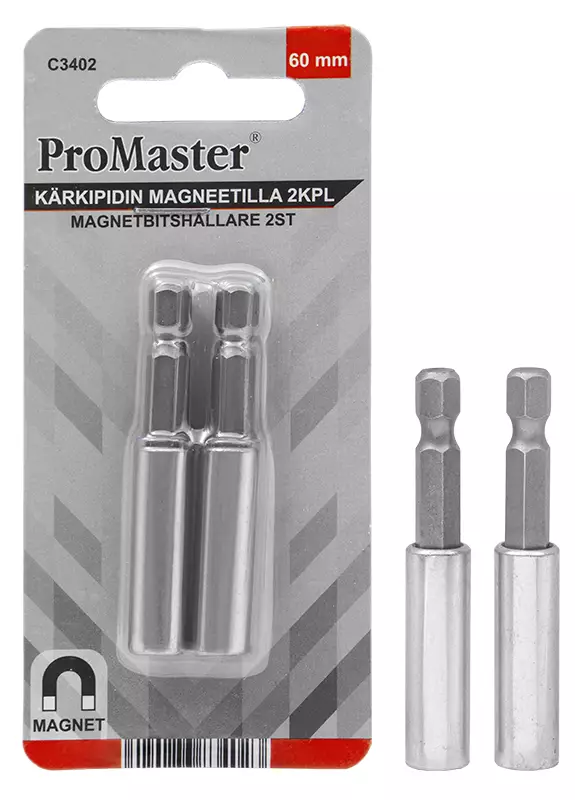 Kärkipidin magneetilla 60mm 2kpl - Ruuvauskärkisarjat - LX4084 - 1