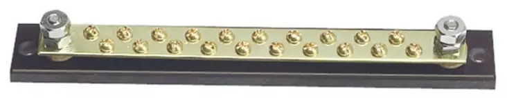 Kytkentäkiskot 2x6mm - 20x4mm - Veneen kytkentäkiskot - D123734 - 1