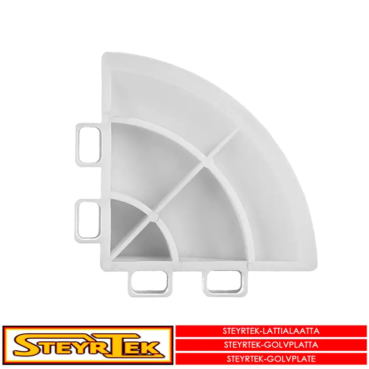 Lattialaatan kulmapala, snow white 4 kpl - Lattialaatat halliin / talliin - 499-66704 - 1