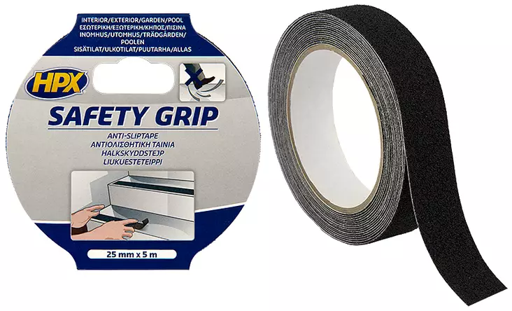 Liukuesteteippi 25mm x 5m musta - Teipit ja suojaus - LX5244 - 1