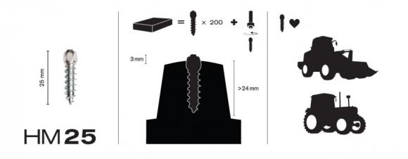 MaxiGrip Nastasarja 25mm 150kpl Sis. työkalu - Mönkijän lumiketjut - D64064 - 1