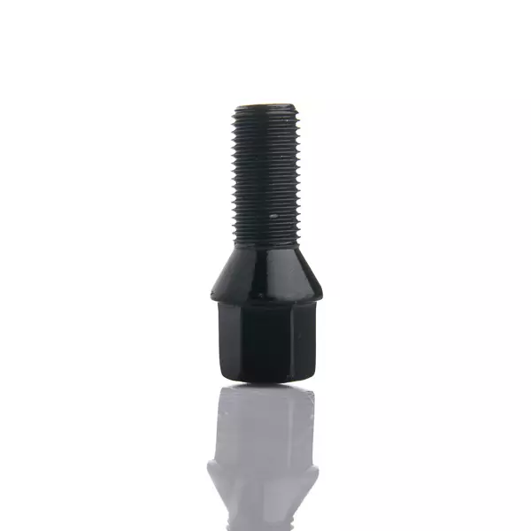 Musta aluvannepultti 1,5mm nousu, 12mm, pituus 28mm, 20 kpl - Pyöränpultit ja mutterit 12x1.50mm - 499-46024 - 1