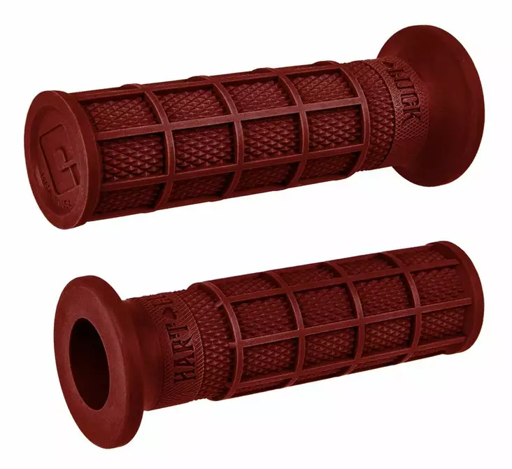 ODI Street V-Twin HART-LUCK Full-Waffle Grip Dark Red - Moottoripyörän kahvakumit - D510184 - 1