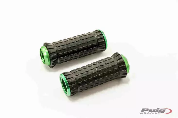 Puig Footpegs R-Fighter S Piloto Rig/Left C/Green - Moottoripyörän jalkatapit - D302114 - 1