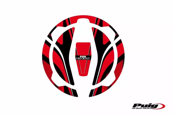 Puig Fuel Cap Cover Mod. Radikal Kawasaki C/Red - Mallikohatiset tarrasarjat - D302414 - 1