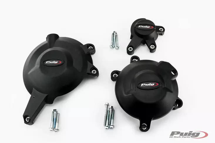 Puig Kit 3 Caps Engine Cover Kawasaki Er-6N 06'-16' C/B - Moottoripyörän moottorin kopat - D337354 - 1
