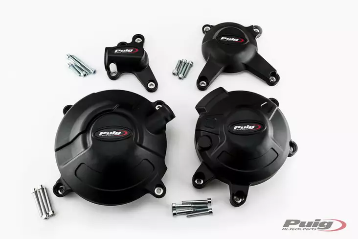 Puig Kit 3 Caps Engine Cover Yamaha Mt-09/Mt-09 Sp C/Bl - Moottoripyörän moottorin kopat - D337374 - 1