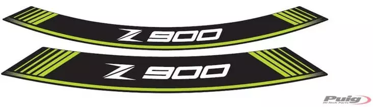 Puig Kit 8 Rim Strips Z900 C/Green - Moottoripyörän vanneteipit - D302324 - 1