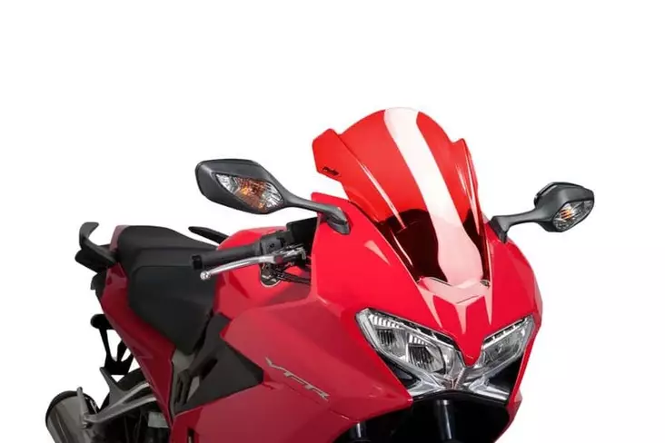 Puig Racing Screen Honda Vfr800F 14'-18' C/Red - Moottoripyörän katteet ja tuulenohjaimet - D300964 - 1