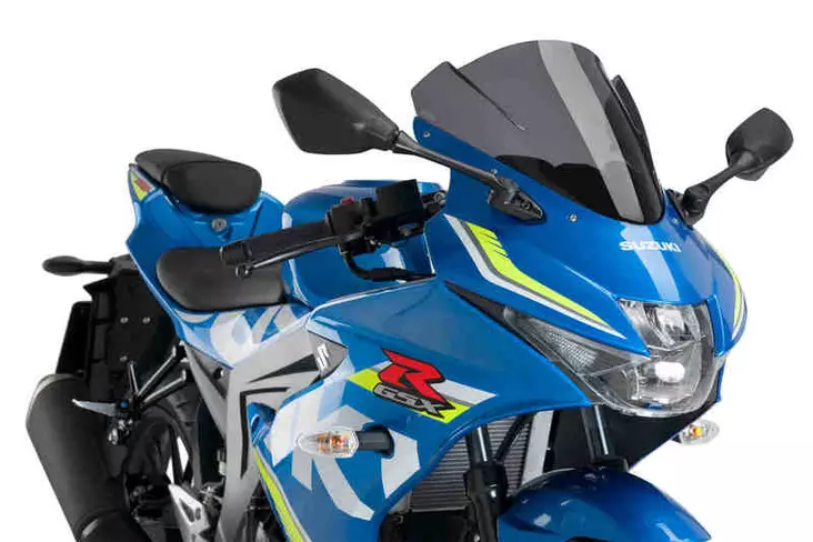 Puig Racing Screen Suzuki Gsx-R125 17-'C/Dark Smoke - Moottoripyörän katteet ja tuulenohjaimet - D302994 - 1