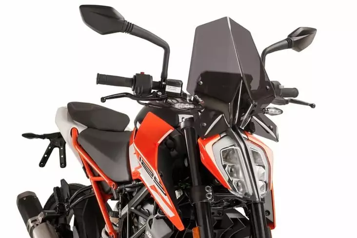 Puig Winds. New Generation Ktm 125/390 Duke 17-23' C/Dark Smoke - Moottoripyörän katteet ja tuulenohjaimet - D302664 - 1