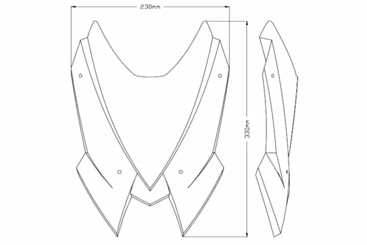 Puig Windshield New Gen. Sport Kawasaki Z H2 C/Carbon Look - Moottoripyörän katteet ja tuulenohjaimet - D406904 - 1