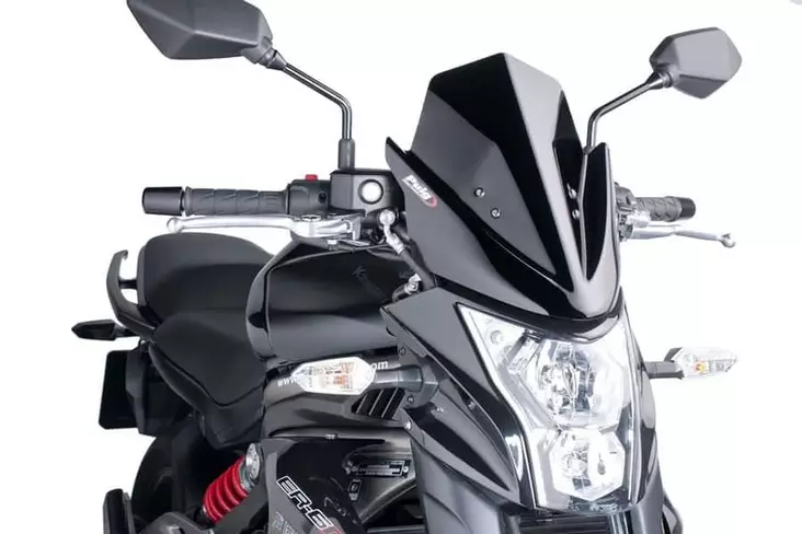 Puig Windshield New Generation Er6N 12-17 C/Black - Moottoripyörän katteet ja tuulenohjaimet - D299164 - 1