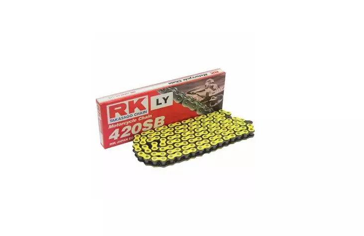 RK 420SB Ketju Keltainen +CL (Jousil.) - Moottoripyörän ketjut 420 - D153244 - 1