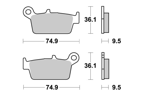 Sbs Jarrupalat Ceramic (604HF) - Mopon ja skootterin jarrupalat - D19084 - 1