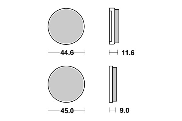 Sbs Jarrupalat Ceramic Taakse - Moottoripyörän jarrupalat - D2614 - 1