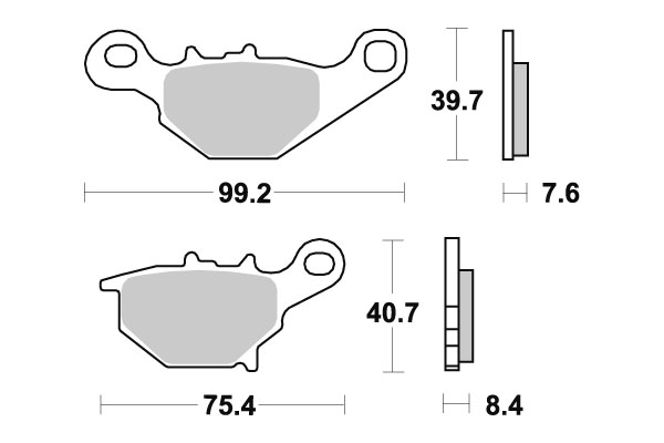 Sbs Jarrupalat Sintered Offroad - Moottoripyörän jarrupalat - D220974 - 1