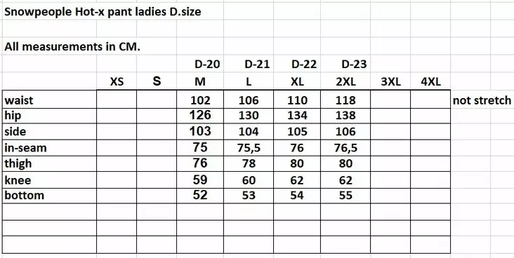 Snowpeople Hot-X naisten housut D-size musta - Kelkkahousut - D189834 - 1