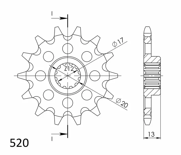 Supersprox Eturatas 125-14.1 - Moottoripyörän eturattaat - D304834 - 1