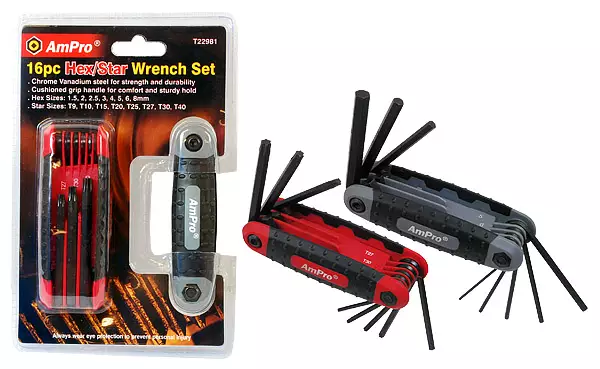 Torx/kuusioavainsarja linkkari 16-os.crv - Kuusiokoloavaimet - LX2374 - 1
