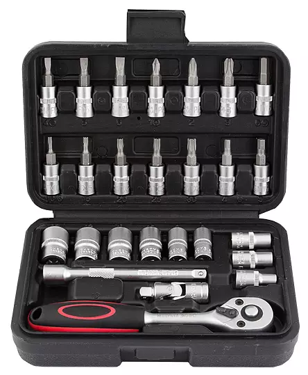 Työkalusarja 1/4" 6pt 26-os. - Hylsysarjat - LX4124 - 1