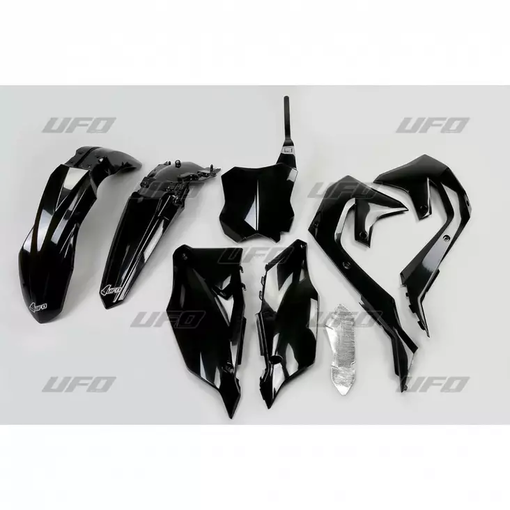 UFO Muovisarja 5-osainen Musta 001 KX250F 21-24 KX450F 19-23 - Offroad muovisarjat - D268604 - 1