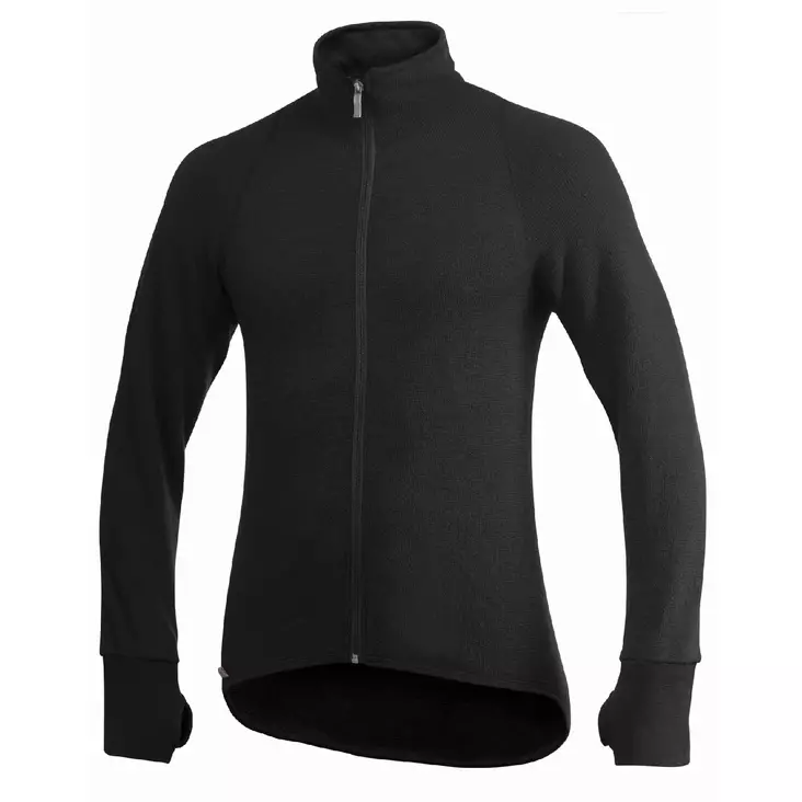 Woolpower Full zip 400 Merino Mid layer Takki musta - Alusasut kelkkailuun - D251164 - 1