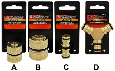Promaster jatkoliittimet messinki - Vesiletkujen liittimet - LX4635 - 2