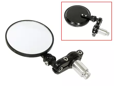 Hyper Bar End Peili Musta - Moottoripyörän peilit - D434765 - 1