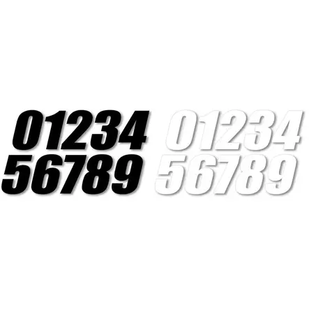 One Kilpanumerot 6 Musta 6 SX STYLE 3kpl - Numeropohjat ja kilpanumerot - D113775 - 1