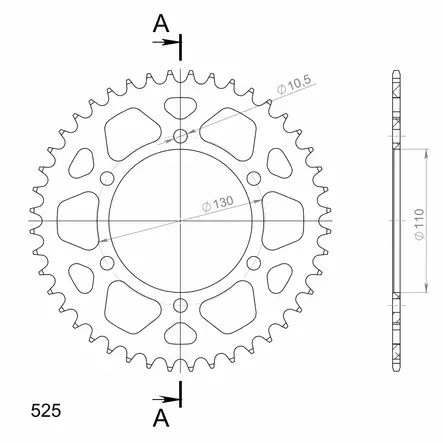 Supersprox Alu Takaratas SU/YA Musta 43 - Moottoripyörän takarattaat - D210195 - 2