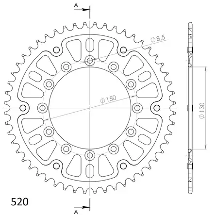 Supersprox Stealth Takaratas Sininen - Moottoripyörän takarattaat - D293805 - 2
