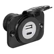 USB-A + USB-C paneelipistoke 12/24V 4,8A - Veneen pistorasiat ja pistokkeet - M14-516-05 - 1