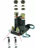 Eurogarden Solenoidi / Käynnistysrele, 4-napainen, Yleismalli - Ajoleikkurin startti solenoidit - D501105 - 2